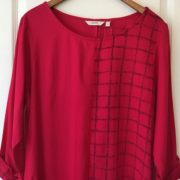 Max Pink with Grey 100% Rayon Kurta, XL - Picture 11 of 16